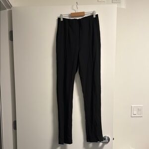 Black Pants with Front Slits
